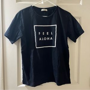 Black feel aloha shirt